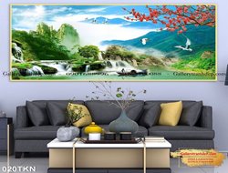 Tranh Tùng Hạc Diên Niên Đẹp GTD19
