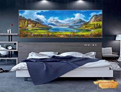Tranh sơn dầu phong cảnh sơn thủy hữu tình GTD26