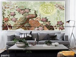 Tranh Chim Công Đẹp GTD35