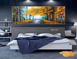 Tranh sơn dầu phong cảnh hai hàng cây GTD18