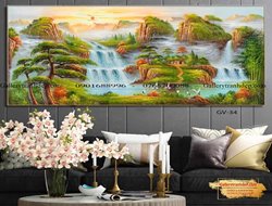Tranh sơn dầu phong cảnh sơn thủy đẹp GTD25