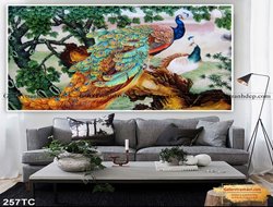 Tranh Chim Công Đẹp GTD34