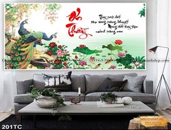 Tranh Chim Công Đẹp GTD21