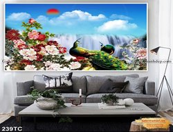 Tranh Chim Công Đẹp GTD30
