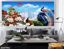 Tranh Chim Công Đẹp GTD27