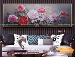 Tranh Sơn Dầu Hoa Mẫu Đơn GTD09
