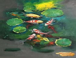 Tranh Cửu Ngư Quần Hội GTD36