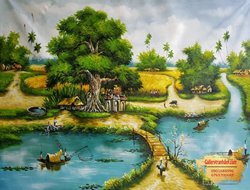 Tranh Làng Quê GTD01